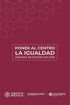 Portada Poner al centro la igualdad. Memoria de gestión 2015-2019