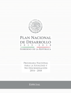 Portada Programa Nacional para la Igualdad y no Discriminación 2014-2018