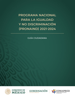 Portada Programa Nacional para la Igualdad y no Discriminación 2021-2024. Guía Ciudadana